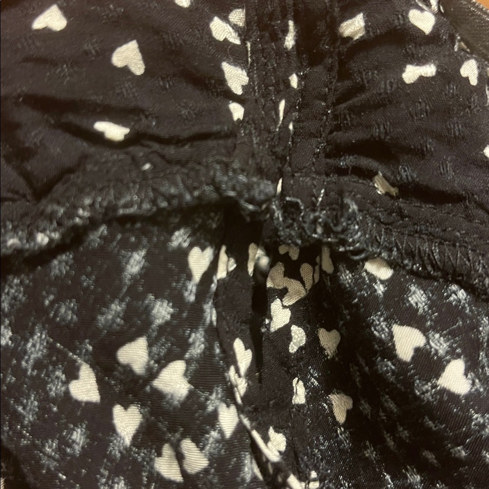 Anthropologie Black and White Heart Pattern Empire Waist Dress - Picture 16 of 16